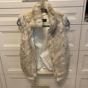 Cream Faux Fur Vest